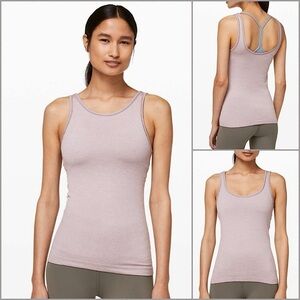 Lululemon Seek Simplicity Ribbed Tank Wear 2 Ways in Powdered Mauve Sz 4